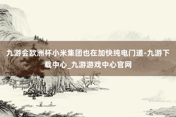 九游会欧洲杯小米集团也在加快纯电门道-九游下载中心_九游游戏中心官网